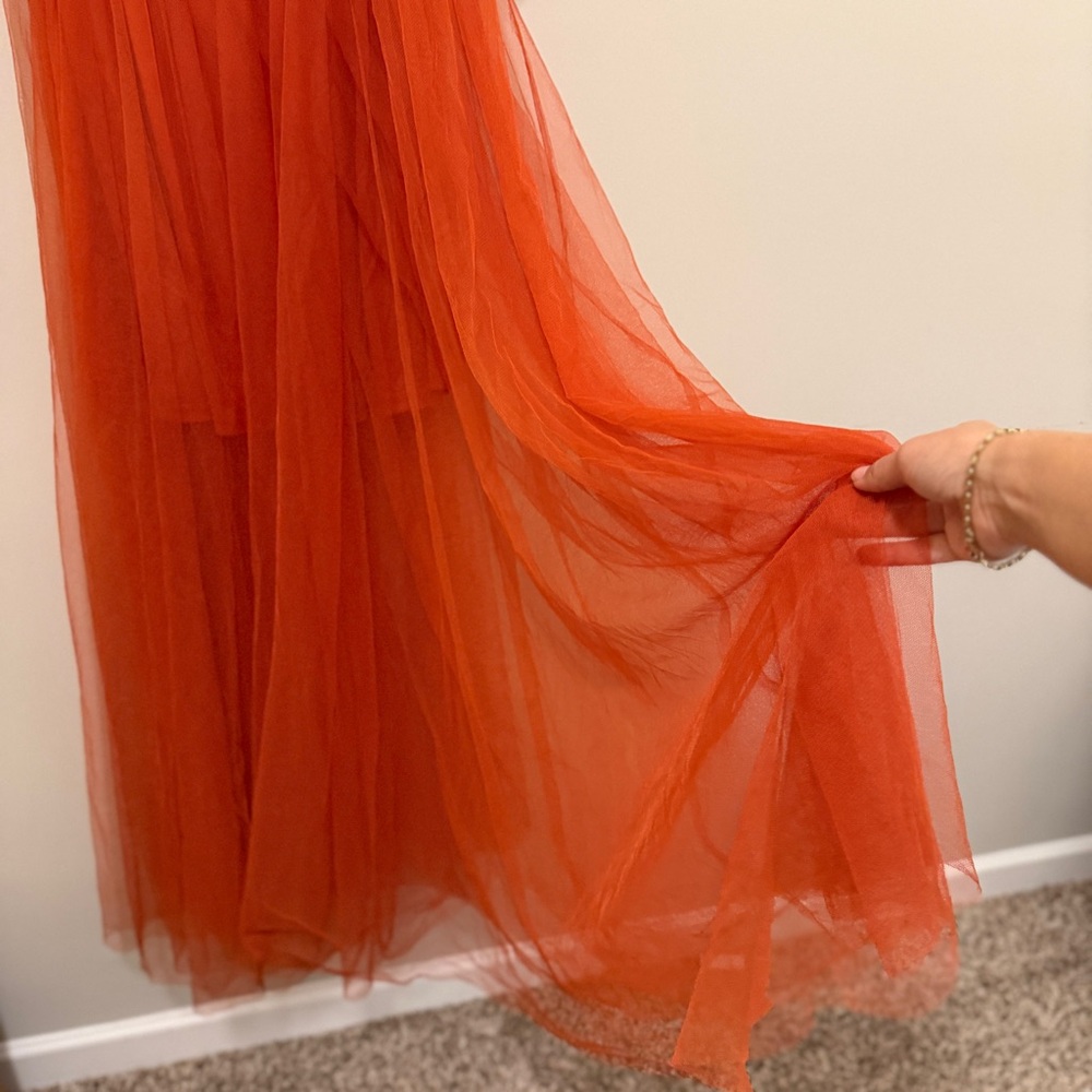 Maternity Maxi Dress SMALL Photoshoot Baby Shower Gender Reveal Earthy Ethereal - Picture 10 of 16